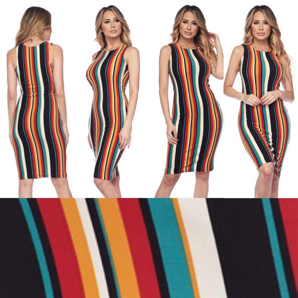 Striped Printed Dress